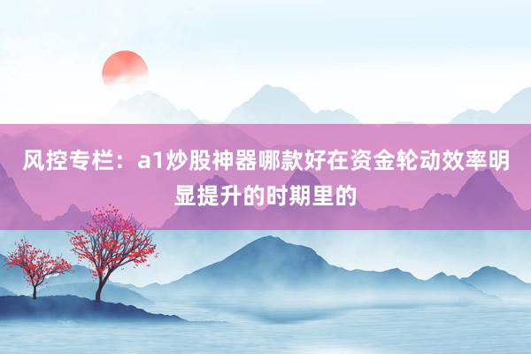 风控专栏：a1炒股神器哪款好在资金轮动效率明显提升的时期里的