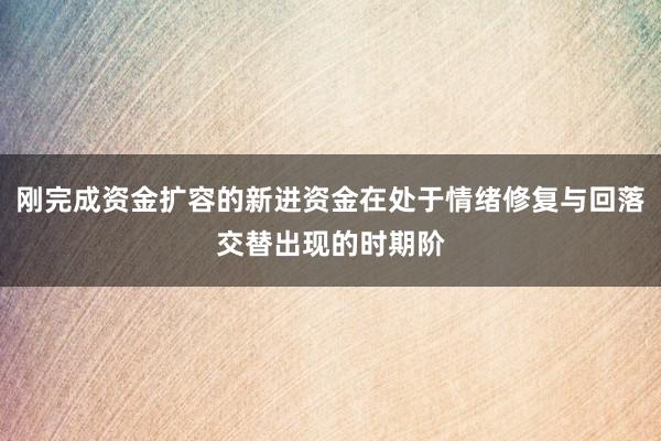 刚完成资金扩容的新进资金在处于情绪修复与回落交替出现的时期阶